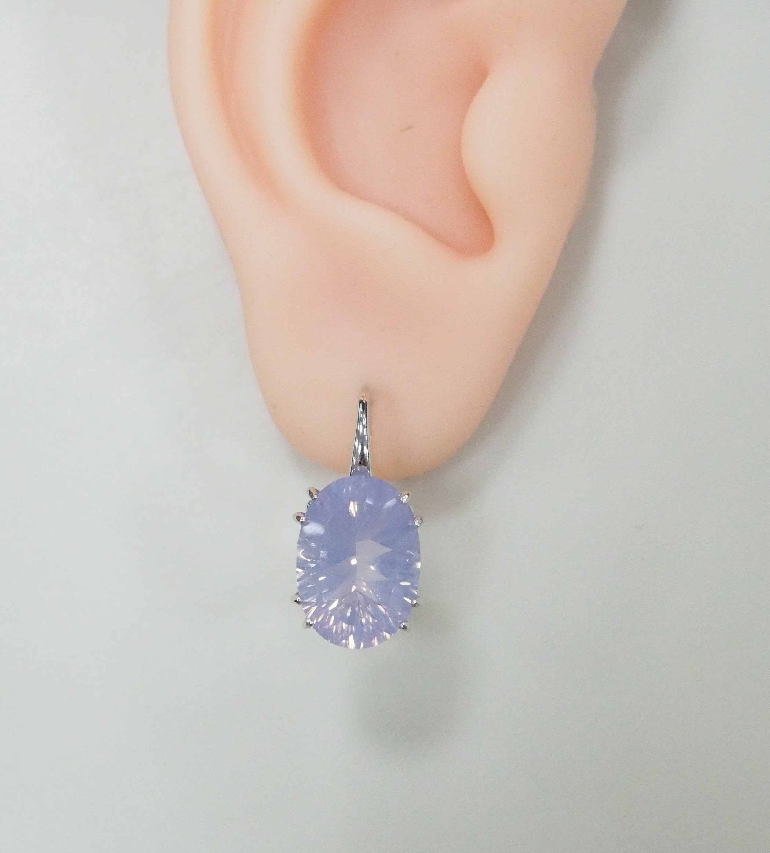 Серебряные серьги с аметистами